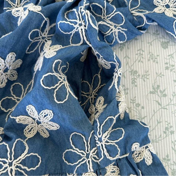 Label by Five Twelve Boho Floral Embroidered Ruffled Off Shoulder Mini Dress - Picture 7 of 9